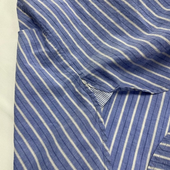 Old Navy Blue & White Striped Poplin Popover Tunic Shirt  Plus size Women XXL - Picture 9 of 12